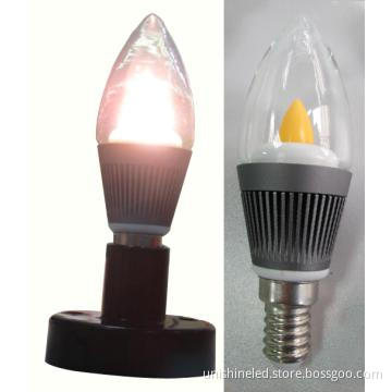 High lumen COB 3W led candle bulb